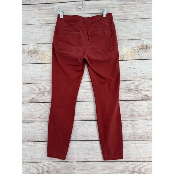Anthropologie Green Dot Front Seam Pants Women's Size 27 Brick Red - Picture 2 of 10